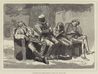 Sogno di una notte di mezza estate, uno schizzo in un parco di Londra da Harry Furniss